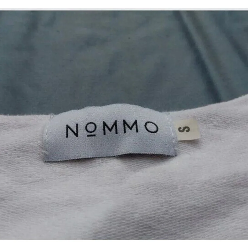 Nommo Woman Jacket Sz S Gray Long Sleeve Lightweight Distressed Trim Tie Dye - Picture 6 of 6